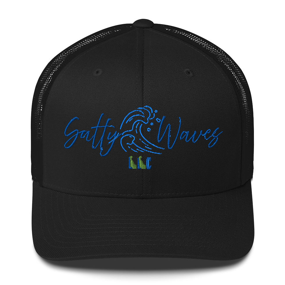 Thumbnail: Retro Trucker Hat Salty Waves LLC