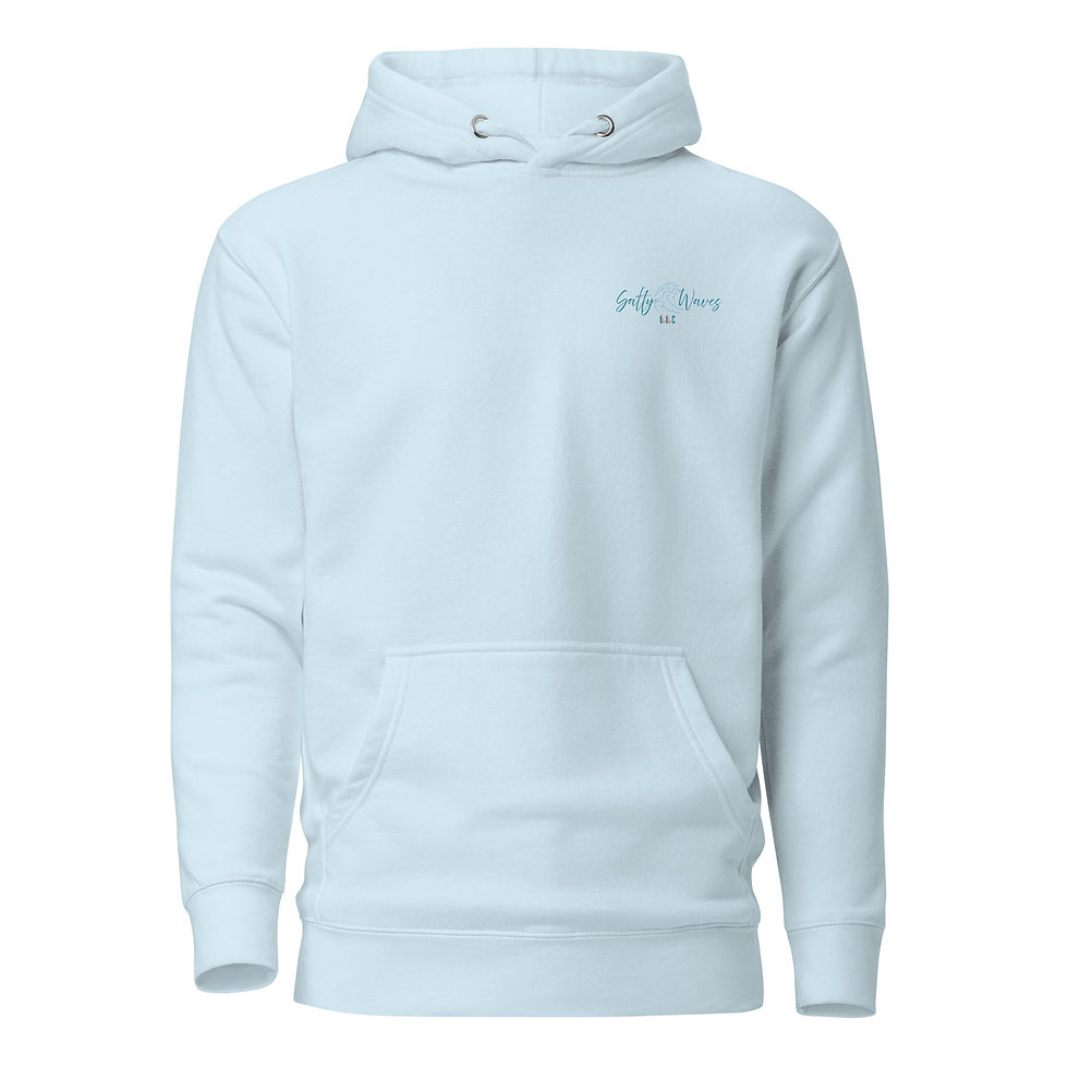 Thumbnail: Salty waves Front Logo Hoodie (Unisex)