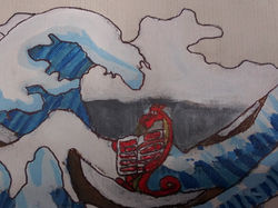 the great wave meets Mushu