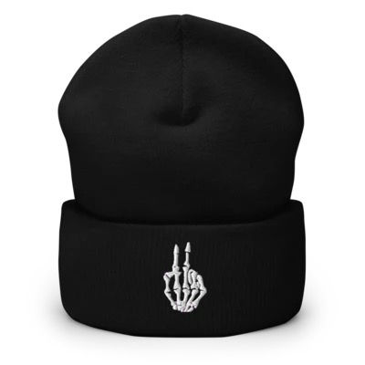 SKULL HAND BLACK SKULLY
