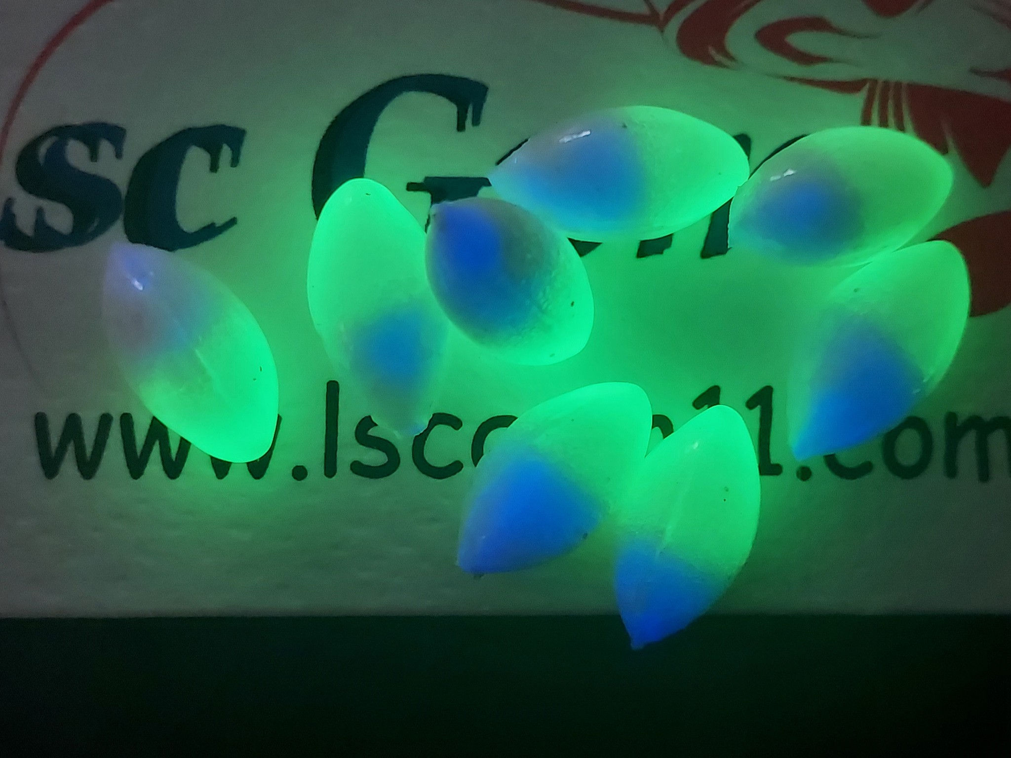 Perles ovales flottantes autobloquantes  Bicolore/ blanc(OU237)