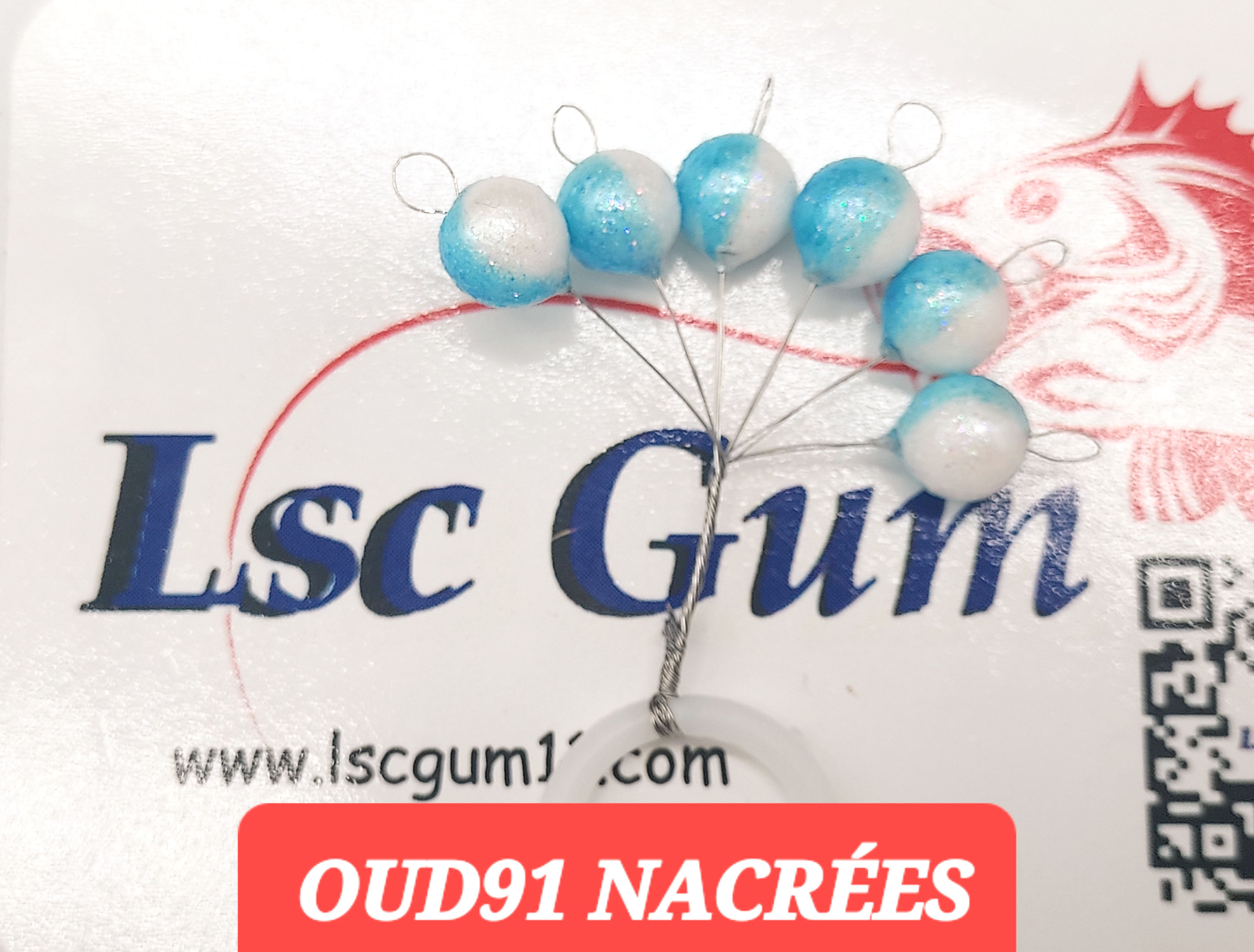 Perles rondes flottantes autobloquantes  (OUD91) NACRES