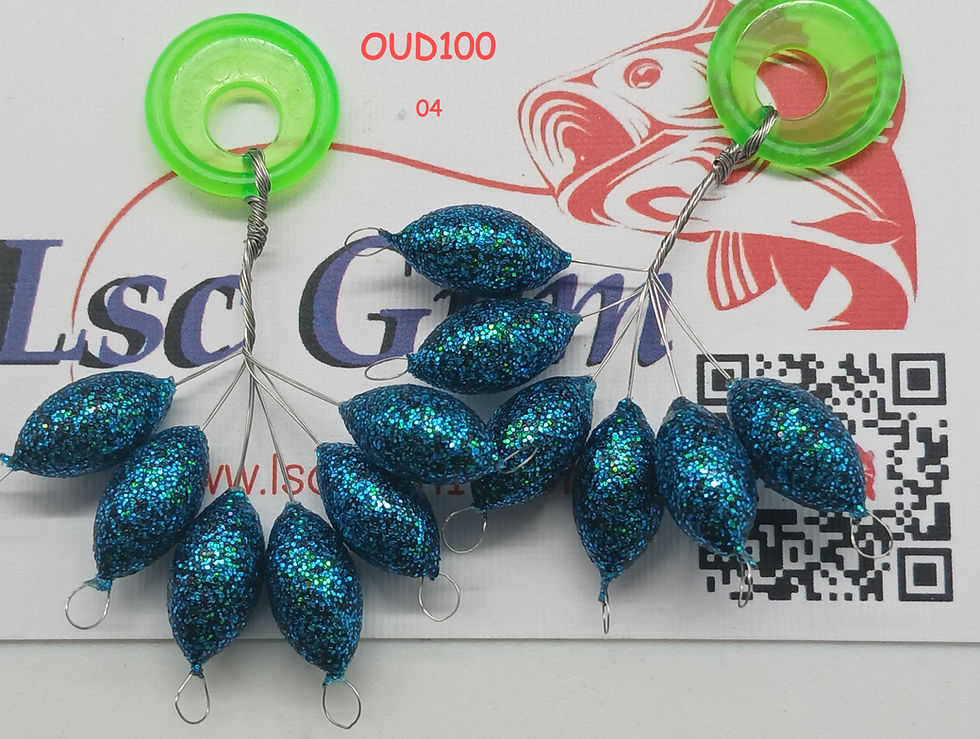 Miniature : Perles ovales flottantes autobloquantes fluo (OUD100)