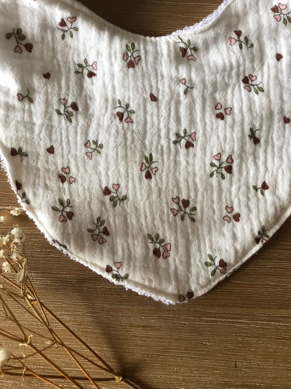 Miniature : BAVOIR BANDANA DOUBLE GAZE COLLECTION AMBRE