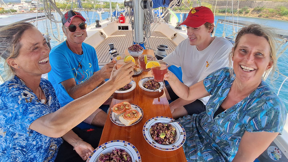 Lunch in the cockpit