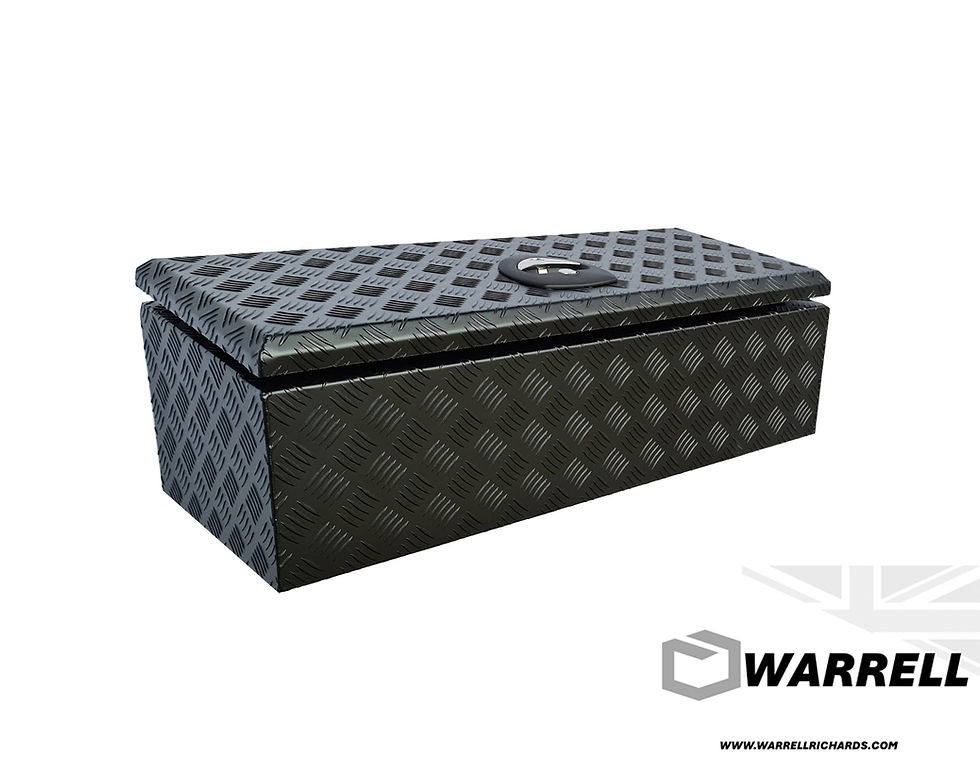 Thumbnail: L840 X H290/260 X D330 Aluminium Chequer plate Toolbox - (Door on top)