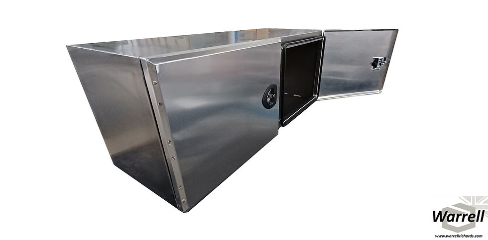 Thumbnail: Polished Stainless Double Door Side Lockers, Truck Toolbox