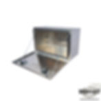 Thumbnail: Aluminium Chequer Plate Side Lockers With Chains - Smaller Sizes