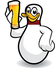 Beer drinking duck