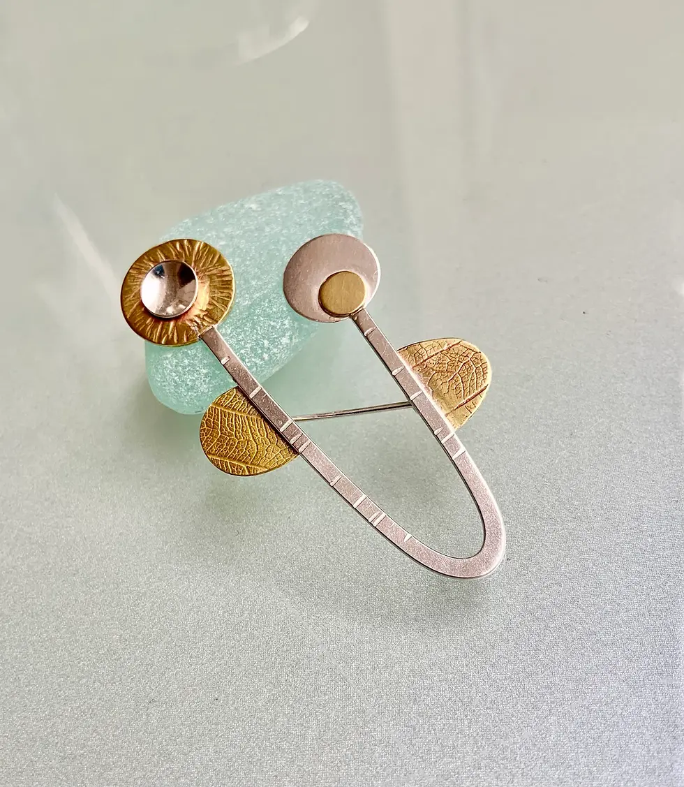Wild Meadow Flower & Bud Brooch