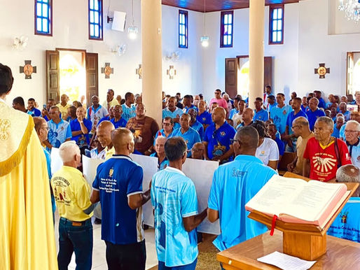 Diocese realiza Encontrão Diocesano do Terço dos Homens em Geolândia com reflexão sobre Igreja sinodal