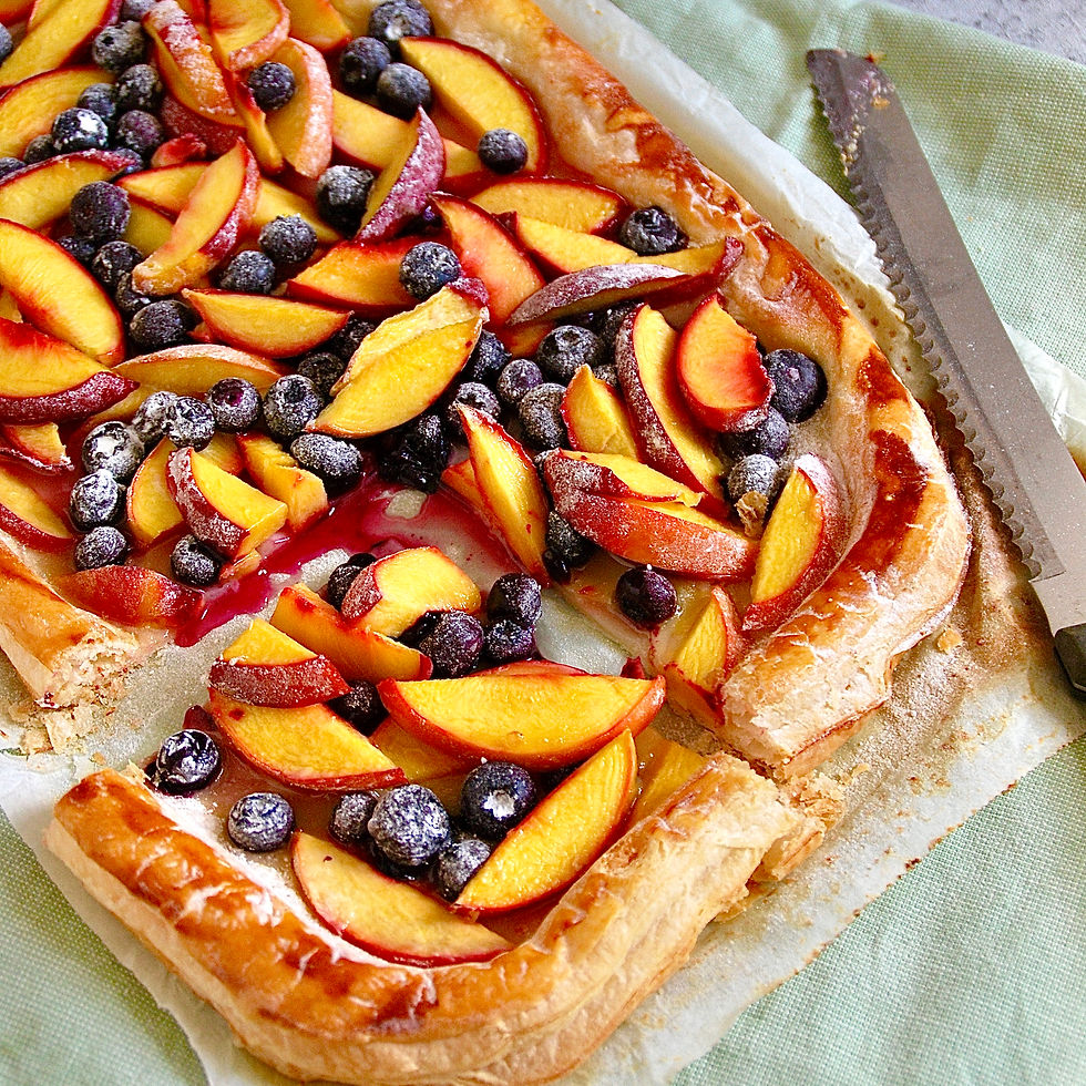 Bladerdeegtaart met fruit