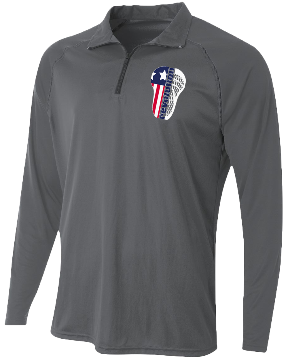 quarter zip gray