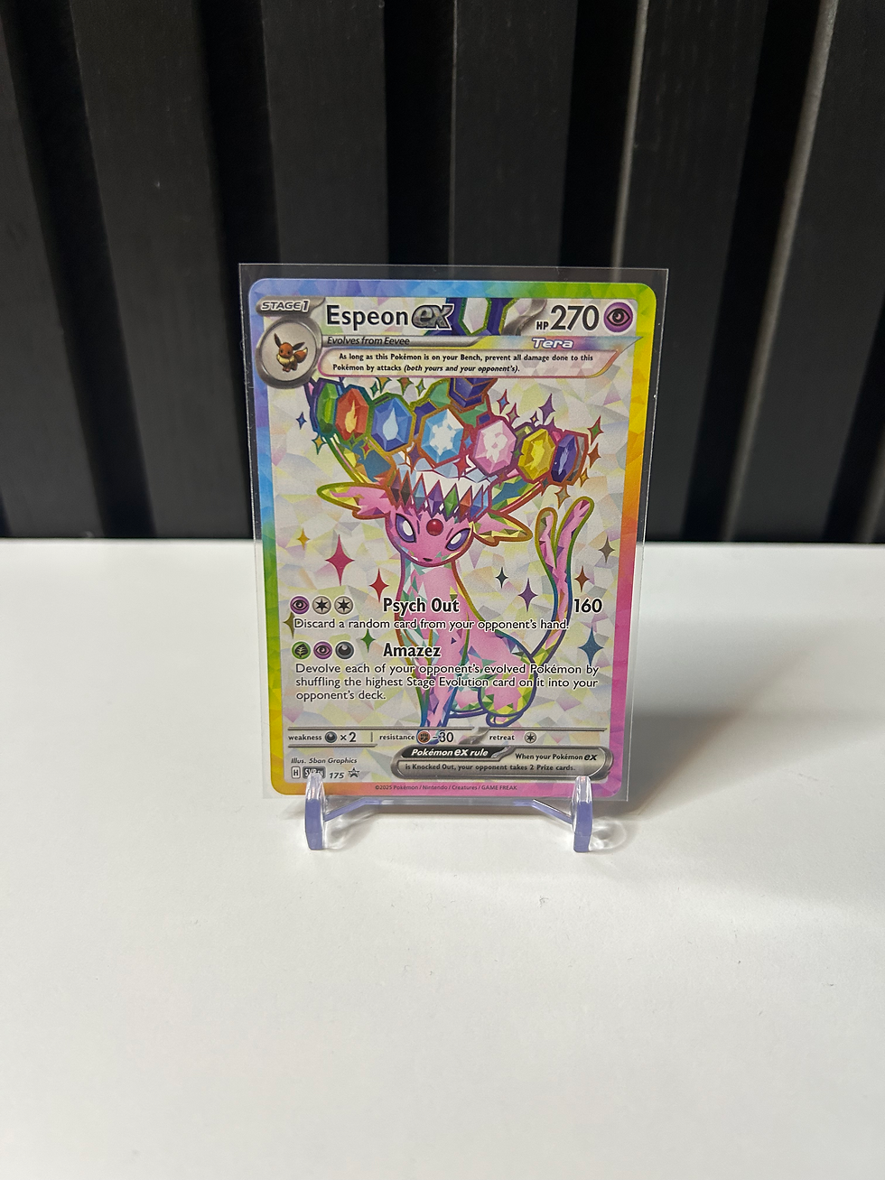Espeon Ex 175 Promo | Prismatic Evolutions | Pokemon Cards