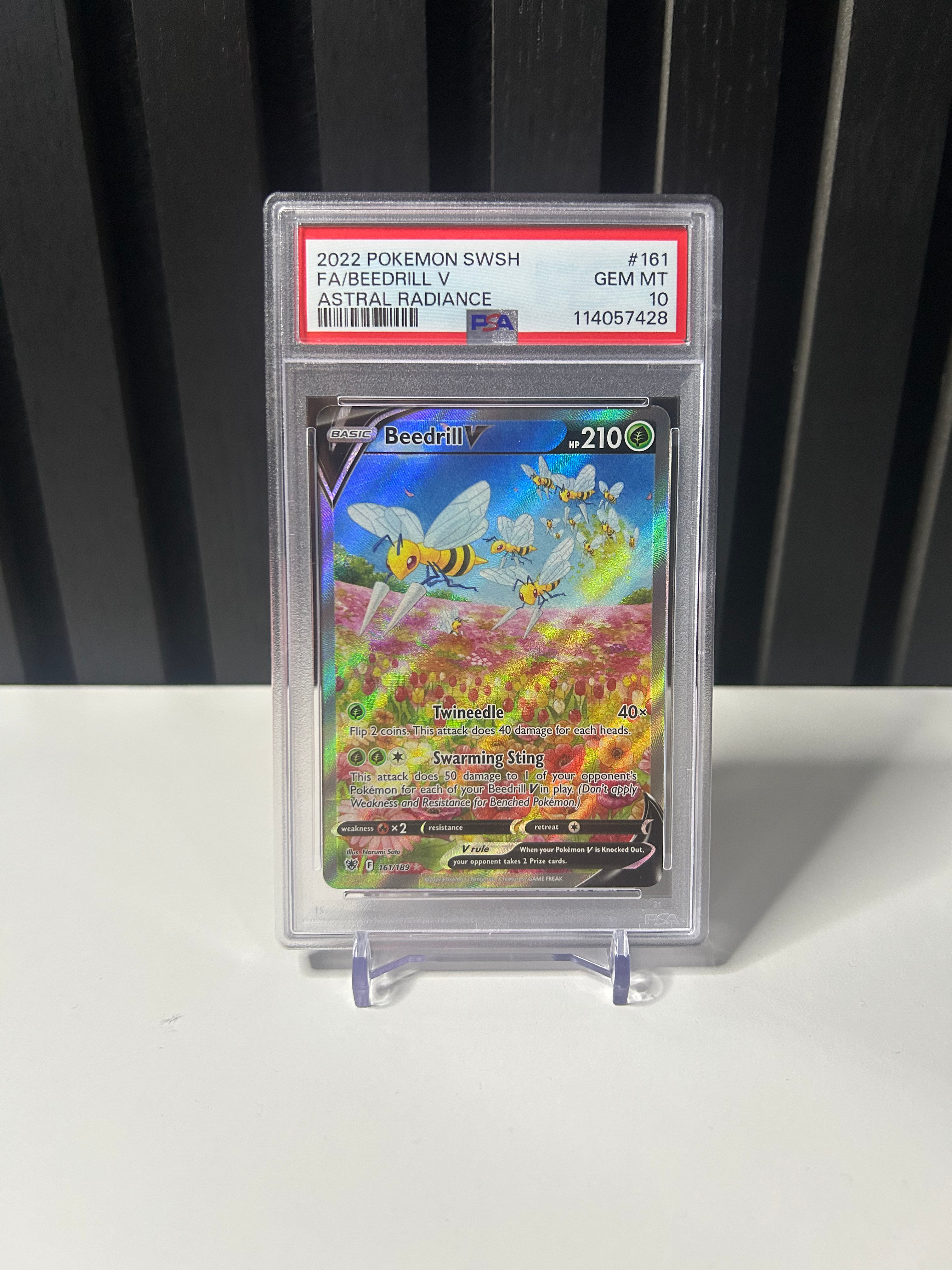 Beedrill V 161/186 | PSA 10 | Astral Radiance | Pokemon Cards