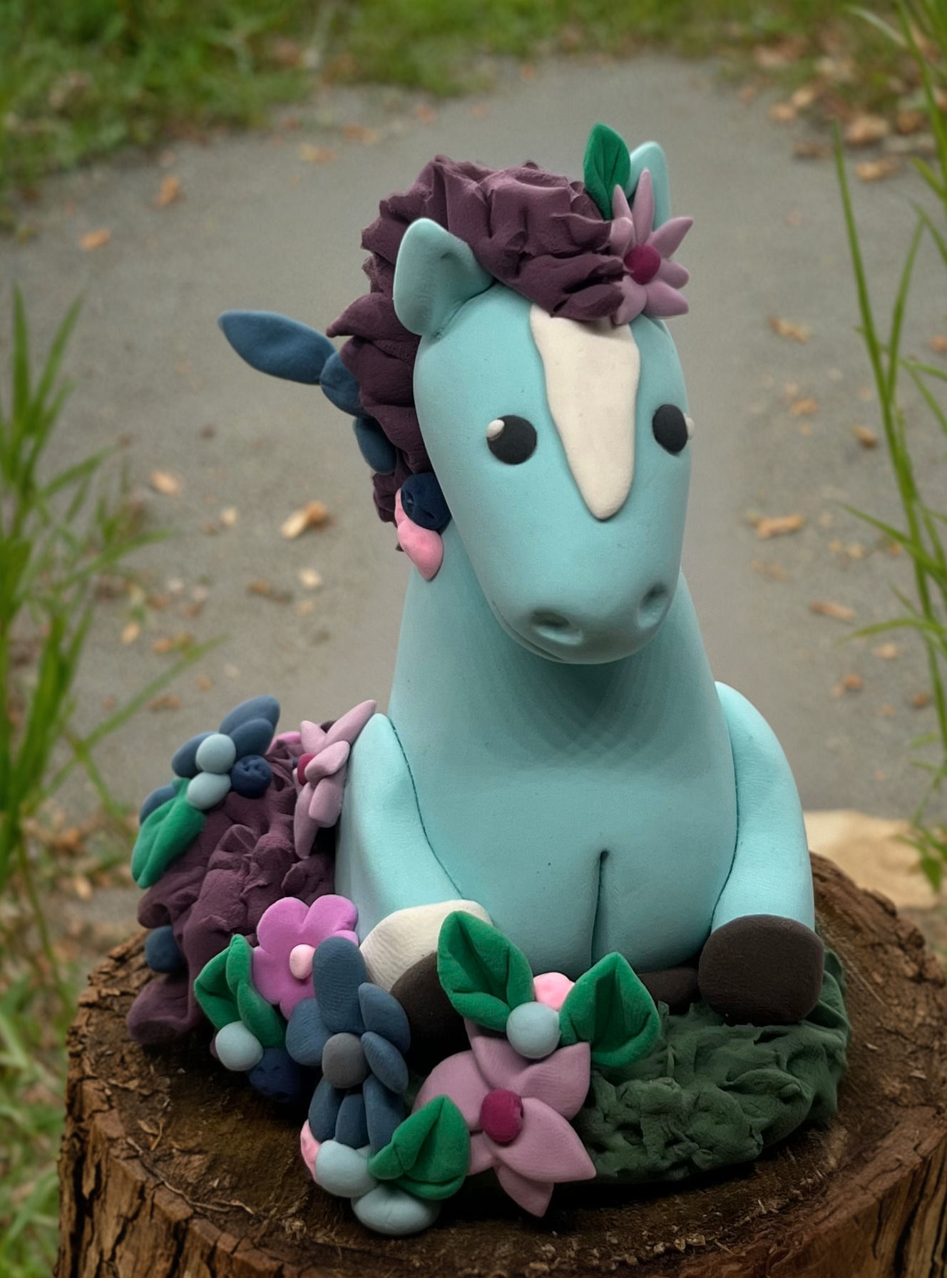 Clay Blue Horse