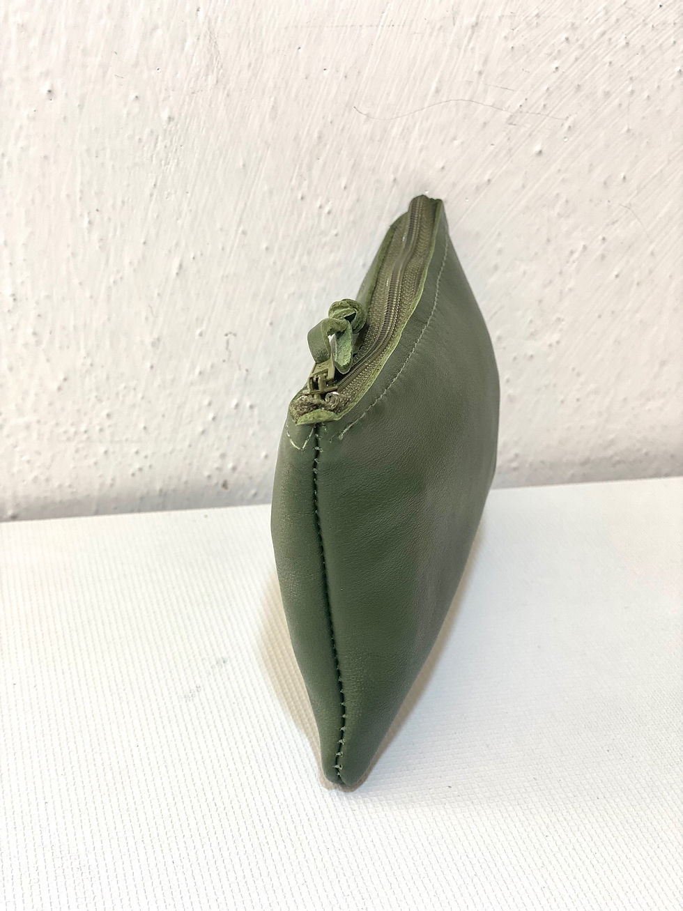 Miniature : Pochette de sac en cuir vert taille S