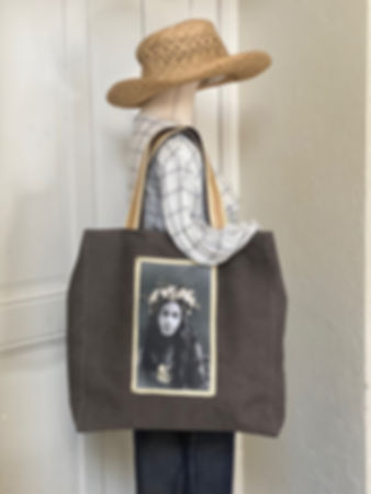 Grand Cabas Tahiti Vintage « vahiné à la couronne »