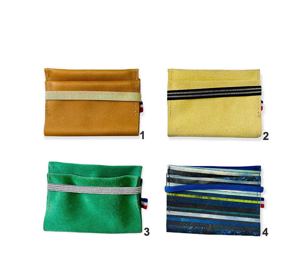 Miniature : Porte carte double en cuir