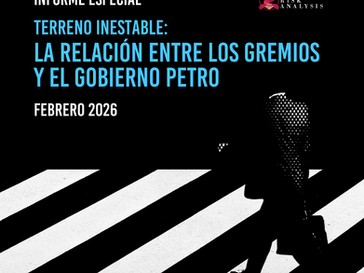 Imagen del informe la relación entre los gremios y el gobierno Petro