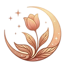 Logo: Tulpe auf zunehmendem Mond
