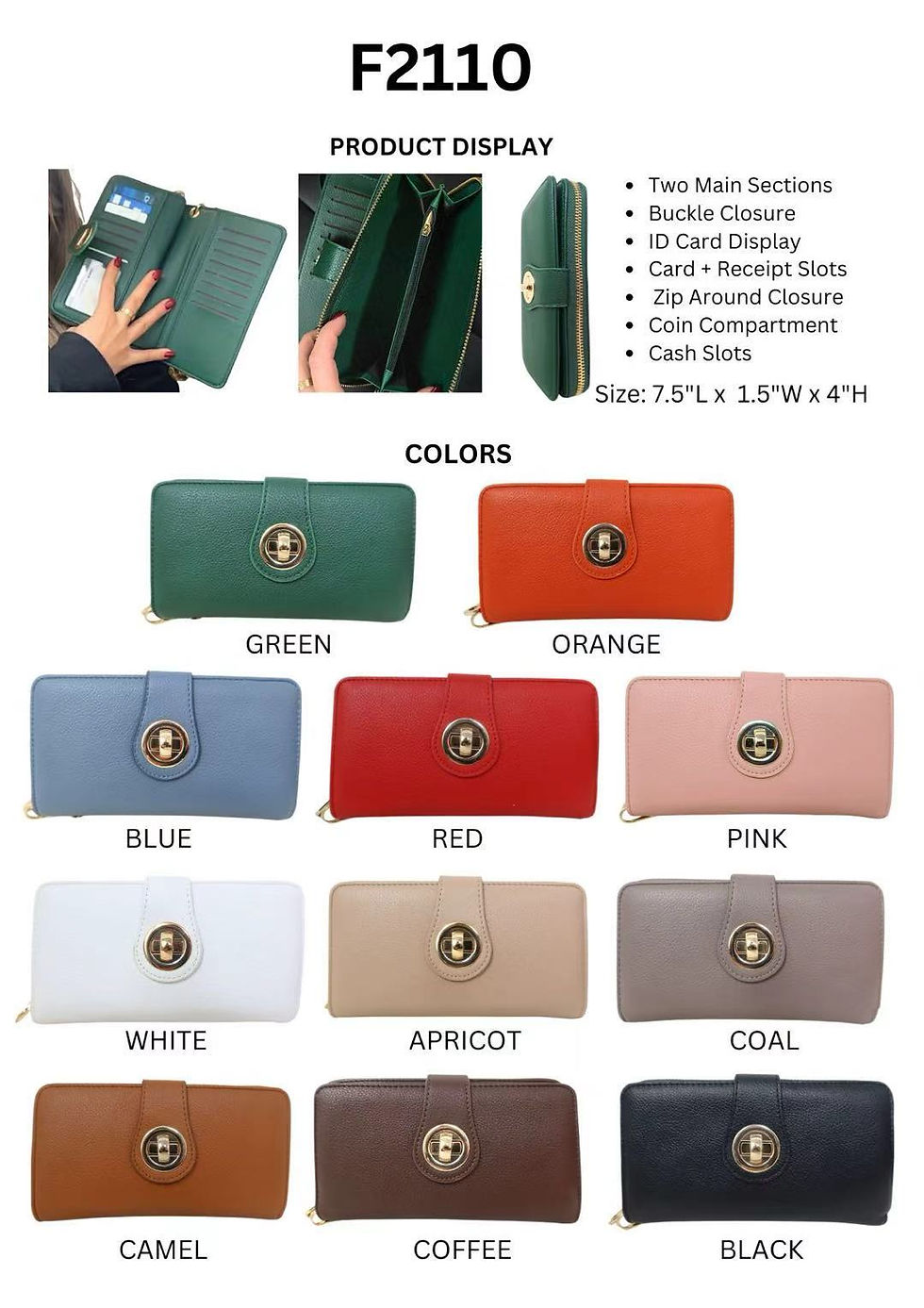 Thumbnail: 2110 Long Buckle Wallet