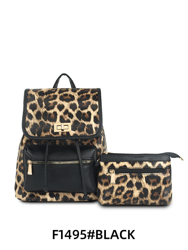 Thumbnail: 1495 Leopard Backpack with Wristlet
