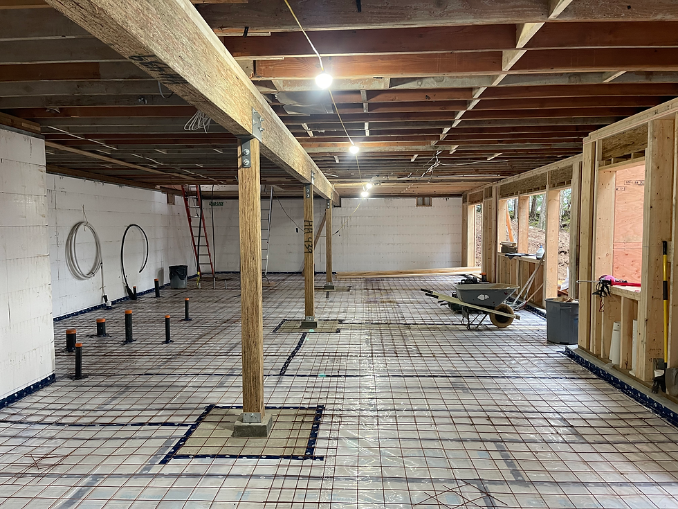 Over Frame Slab Drains, frames, floors and slab