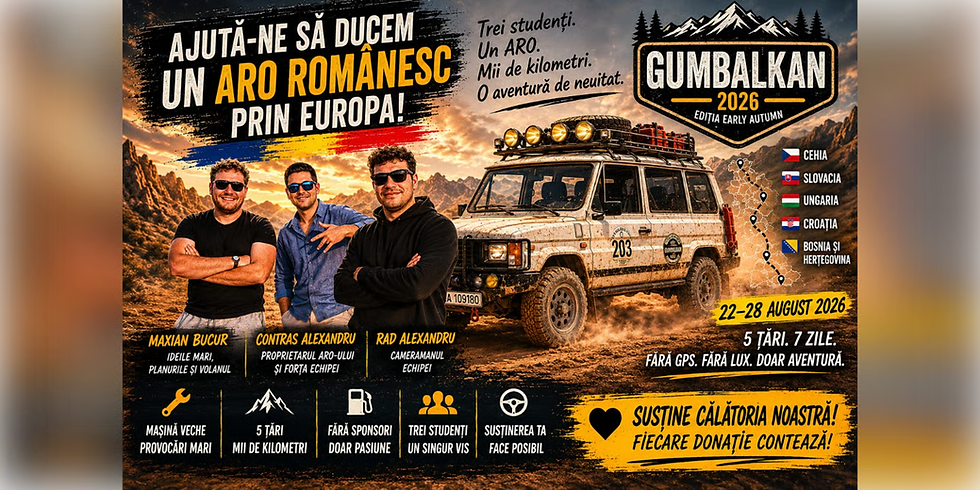 UN ARO ȘI TREI STUDENȚI, AVENTURĂ DE MII DE KILOMETRI PE PATRU ROȚI