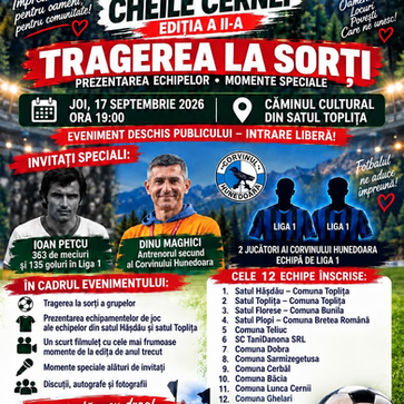 CUPA „CHEILE CERNEI” ADUNĂ 12 ECHIPE LA START
