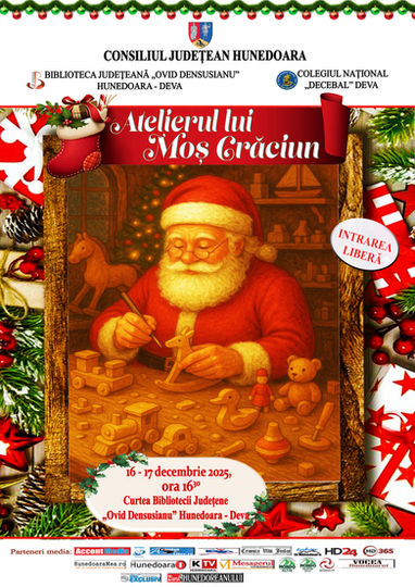 Atelierul lui Moș Crăciun la Biblioteca Județeană