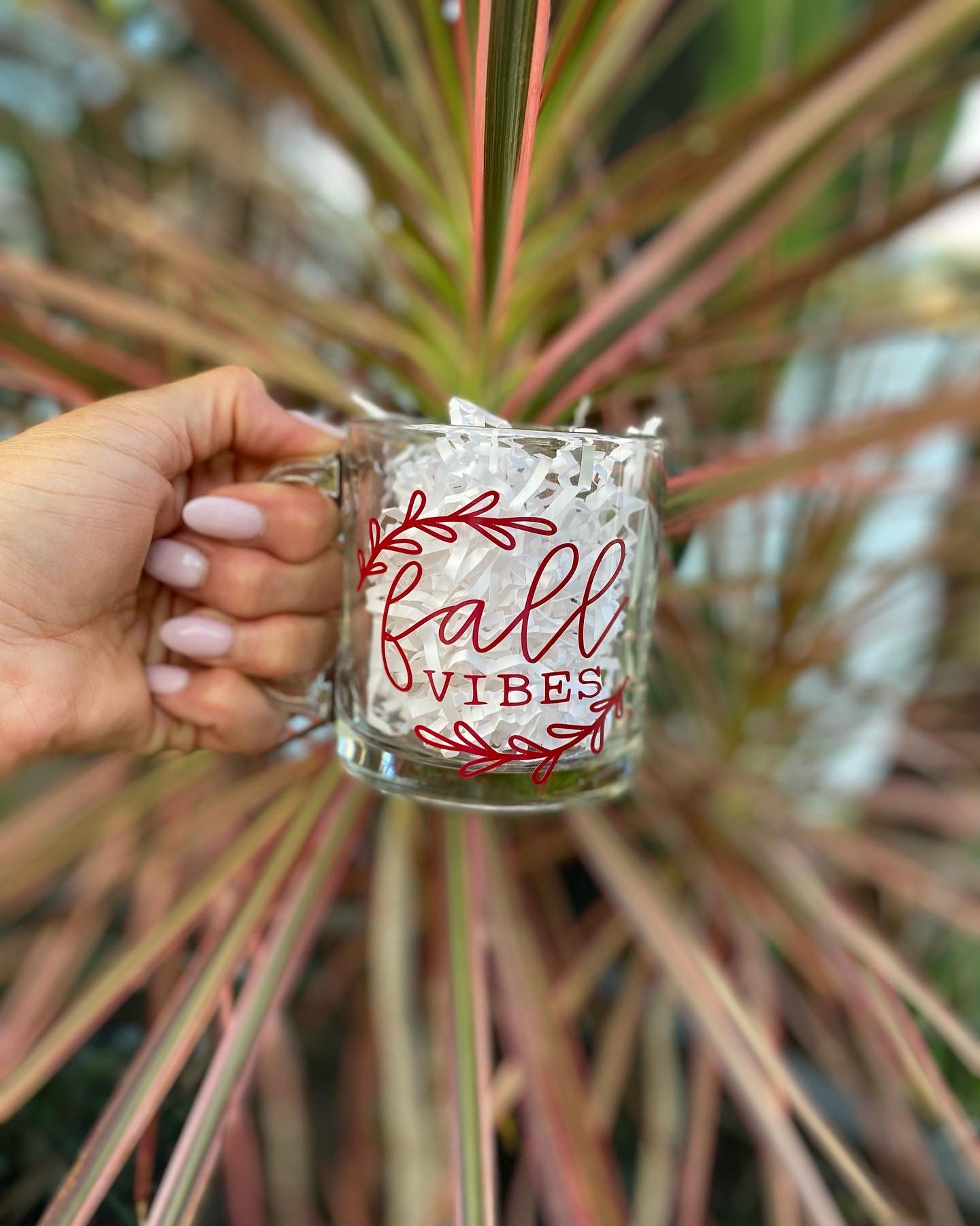 Fall Vibes Glass Mug