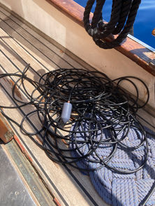 Hydrophones recording in the Mediterranean Sea.