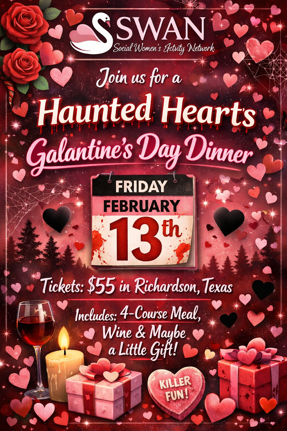 Haunted Hearts Galantines Day Dinner