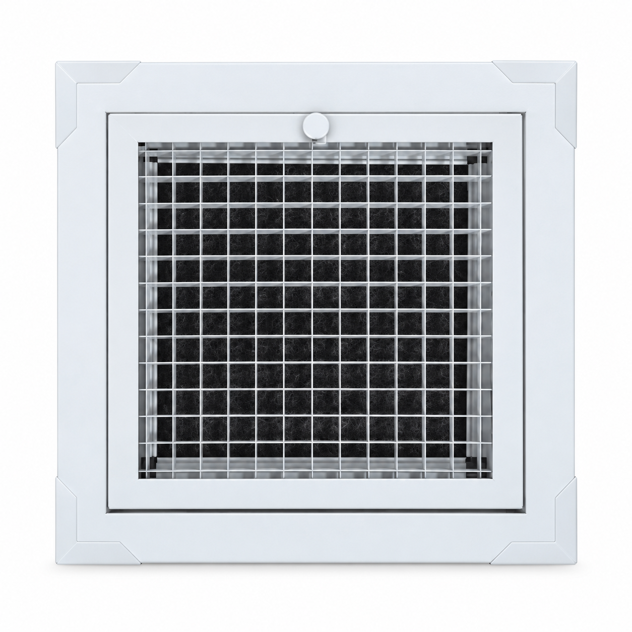 Hinged Filtered Aluminium Eggcrate Grille - 150 x 150mm