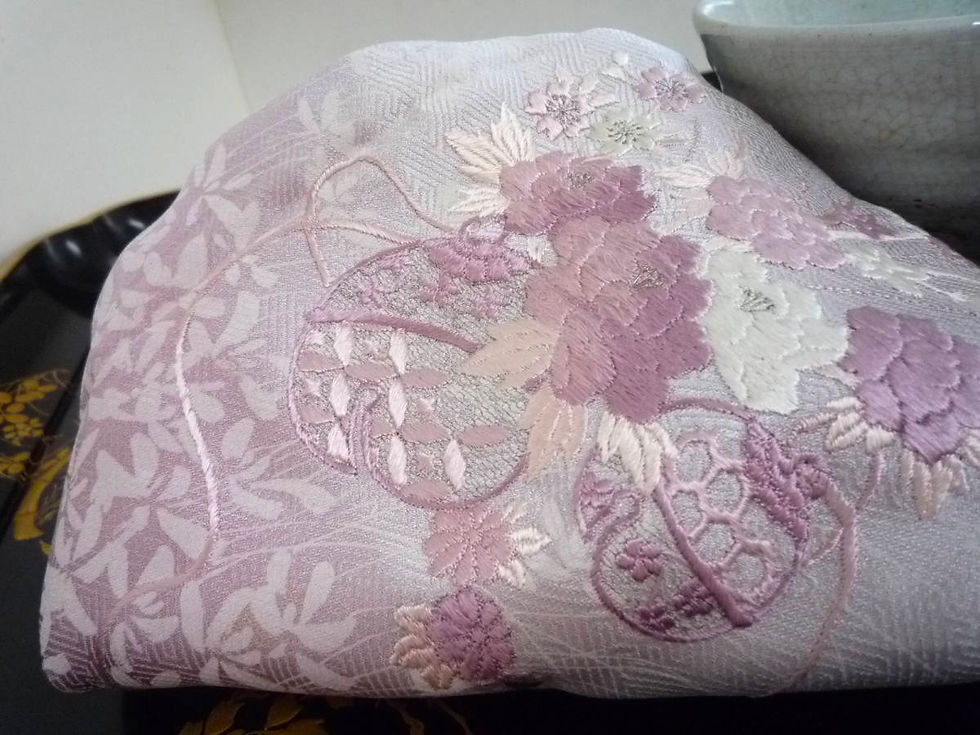 Miniature : pochon broderie fleur