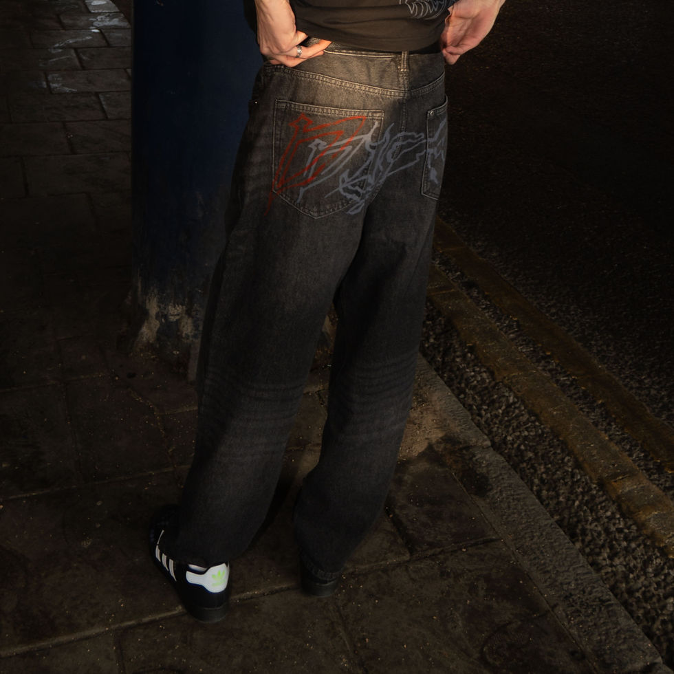 Thumbnail: PRINT JEANS CHARCOAL