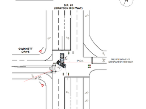 Turning Left Through a Yellow Arrow Causes Accident, Flipped Car (Lawrenceville)