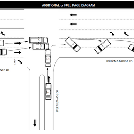 Running Red Light Causes 3-Car Accident (Roswell)