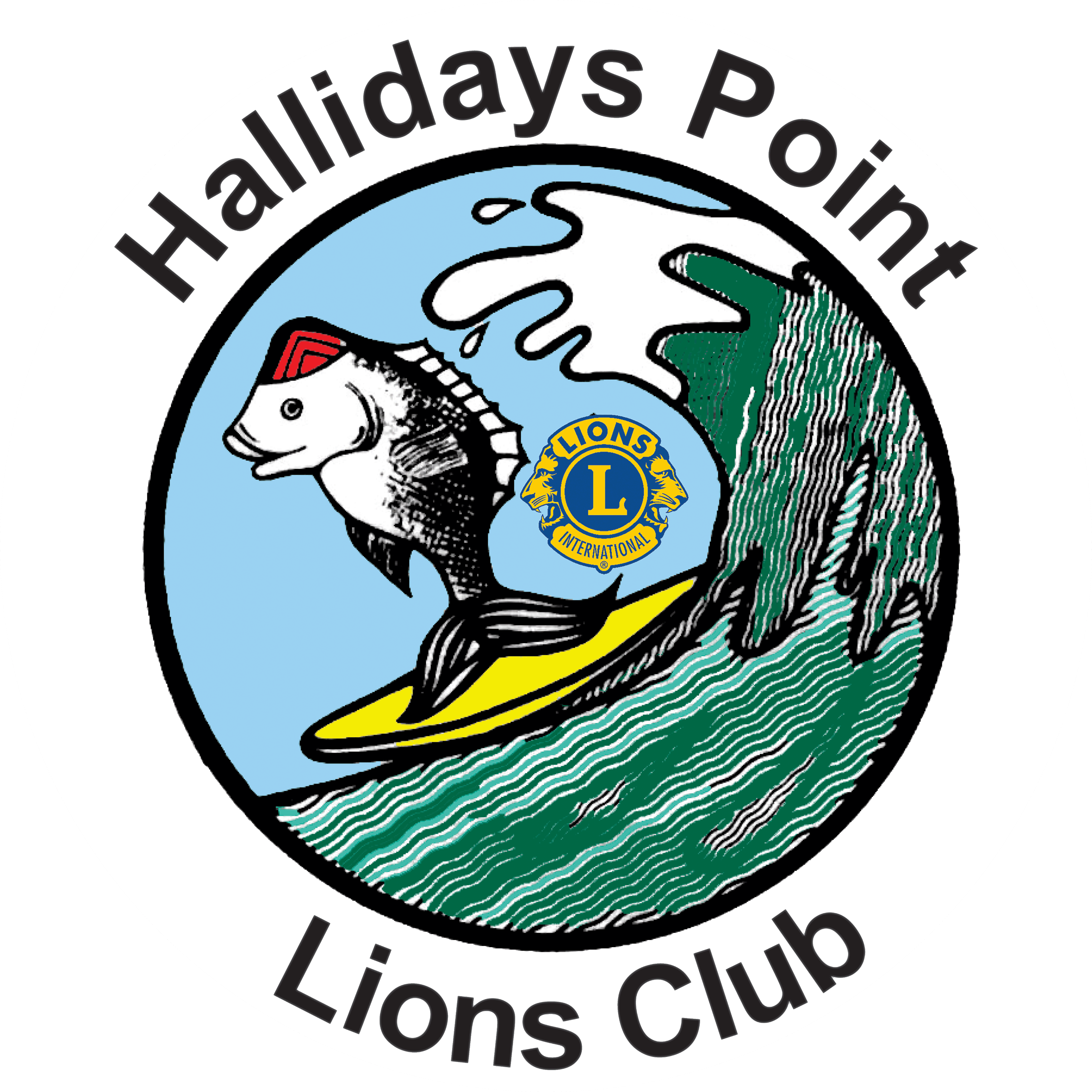 Hallidays Point Lions Club Logo-2018-Black Text.gif