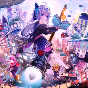 バーチャルマーケット2025WINTER　VKETのポスター。バーチャル空間上の猫耳の女の子と、Vketにゃんのイラスト、世界最大級のメタバースイベント、入場無料