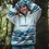 Küçük resim: Retro Patern 1/4 Fermuarlı Unisex Polar Sweat