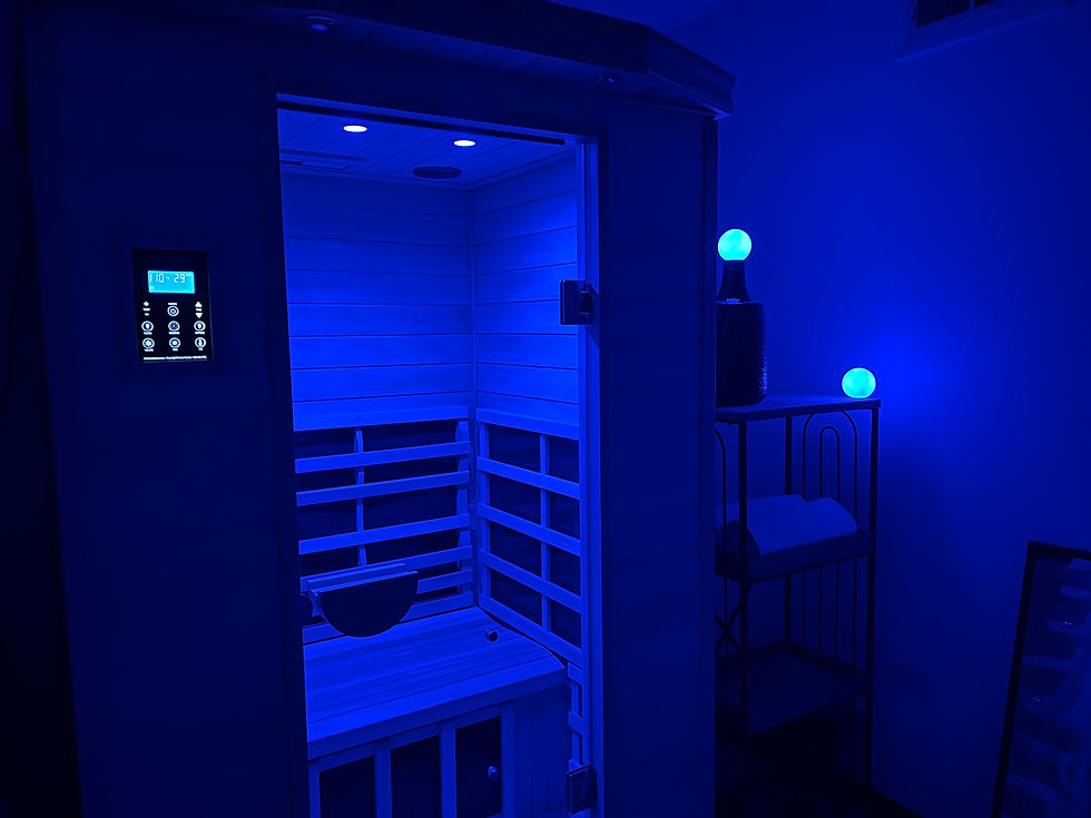 Far infrared sauna at The Float Society