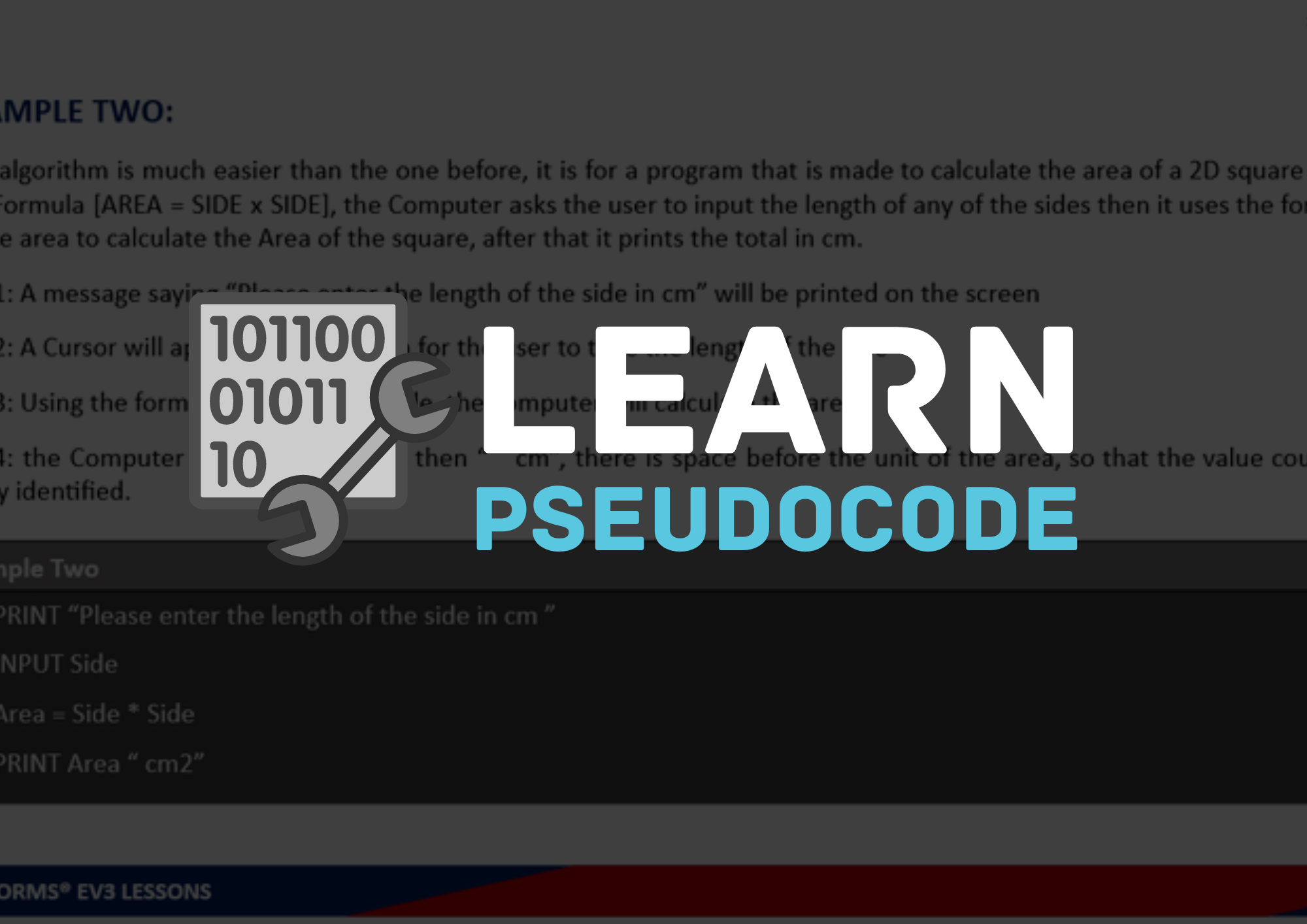 LEARN PSEUDOCODE