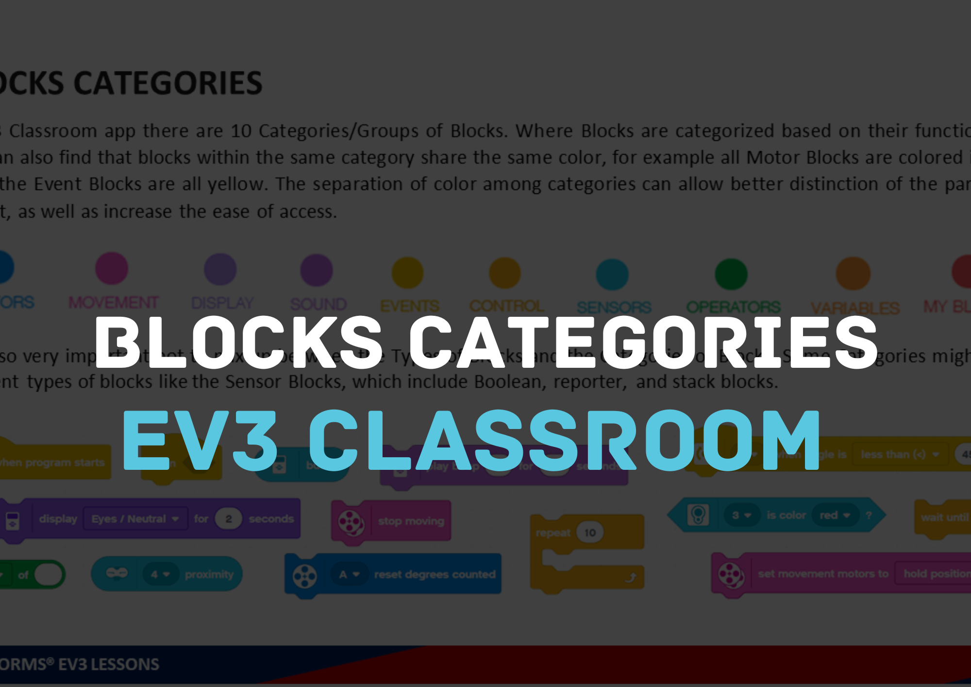 CLASSROOM BLOCKS CATEGORIES