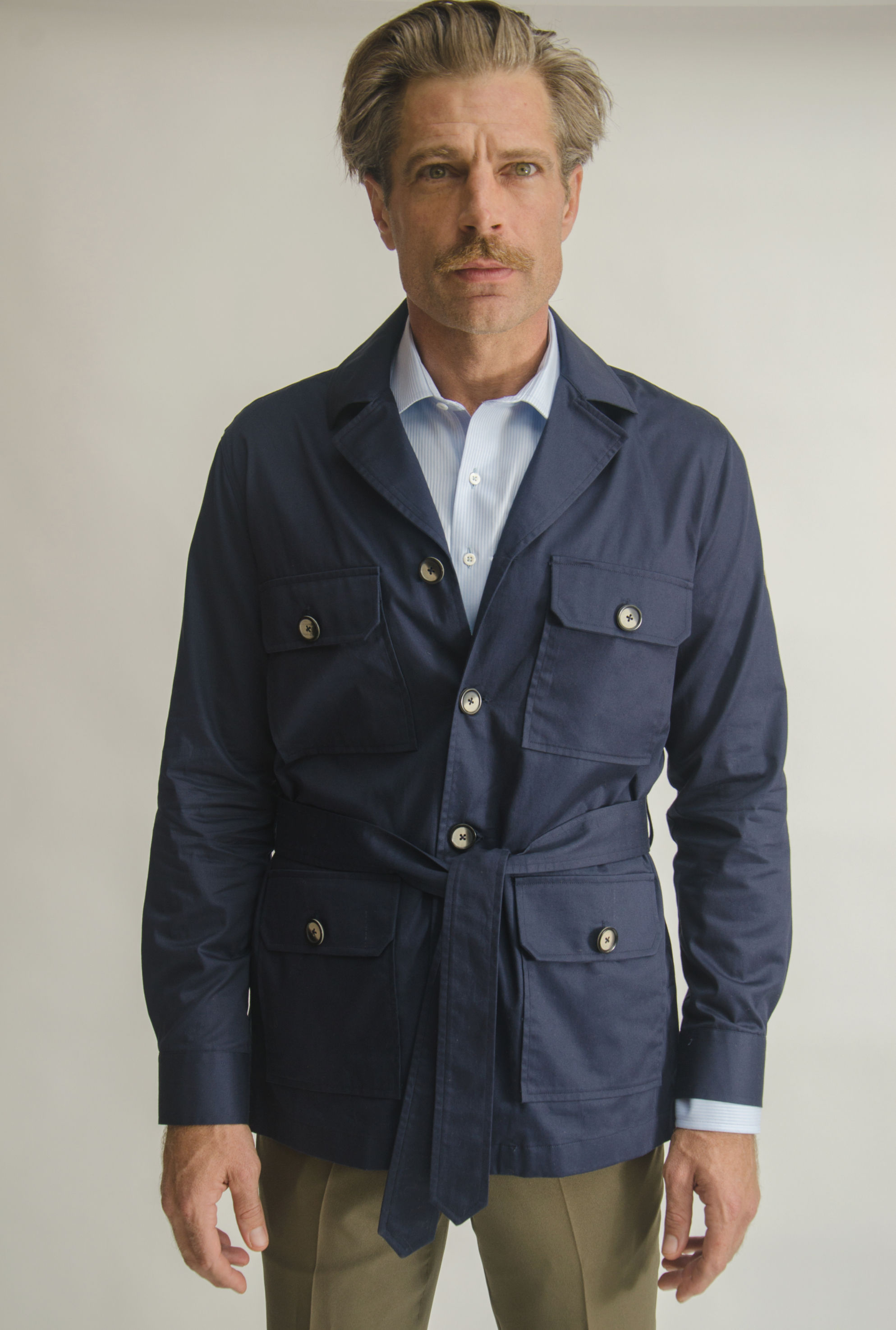 Sobrecamisa de gabardina Marino