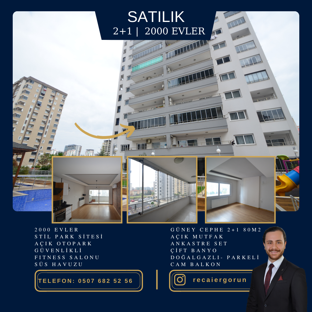 2000 Evler 2+1 Satılık - Stil Park Sitesi