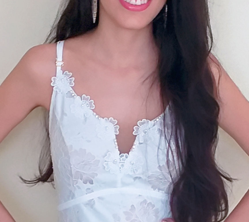 Miniatura: vestido curto de renda