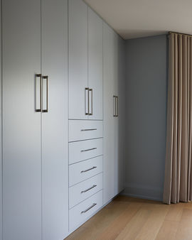 Robin's egg blue closet cupboards 