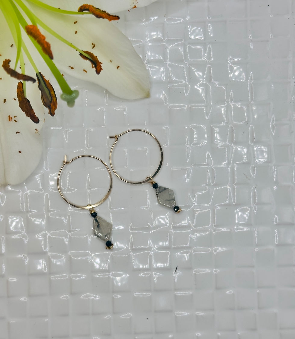 Thumbnail: 14k GF Prehnite & Spinel Set 